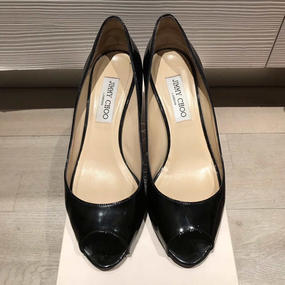 Jimmy Choo Black Patent Isabel Pumps